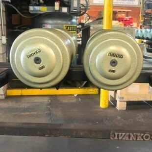 Ivanko Premium Urethane Fixed Weight Dumbbells 200 lb Pair